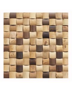 1 Fliese - BM-009 - Penang - Bambus - Mosaikfliesen - Holzpaneele - Holzverkleidung - Bamboo Mosaic -