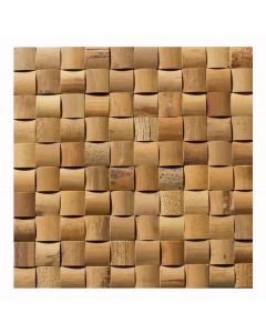 1 Fliese - BM-010 - Bazaruto - Bambus - Mosaikfliesen - Holz-Wandverblender - Wandpaneele - Bamboo Mosaic -