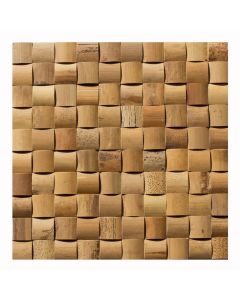 1 Fliese - BM-010 - Bazaruto - Bambus - Mosaikfliesen - Holz-Wandverblender - Wandpaneele - Bamboo Mosaic -