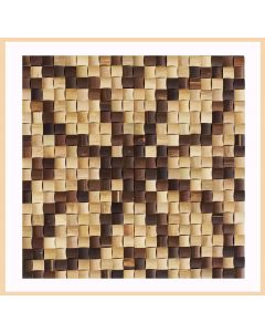 1 Rosone - BM-013 - Cerf - Bambus Mosaik - Holz-Design-Rosone - Wand-Verkleidung - Wand-Verblender - Design-Fliesen - Bamboo-Mosaic