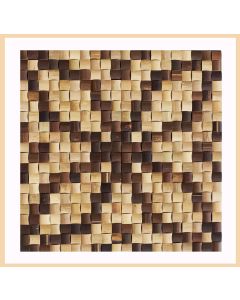 1 Rosone - BM-013 - Cerf - Bambus Mosaik - Holz-Design-Rosone - Wand-Verkleidung - Wand-Verblender - Design-Fliesen - Bamboo-Mosaic