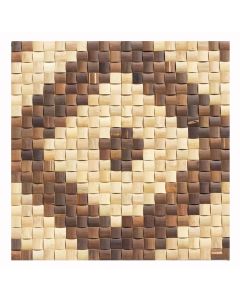 1 Rosone - BM-014 - Mnemba - Bambus - Mosaikfliesen - Wandverblender - Wandfliesen - Bamboo Mosaic -