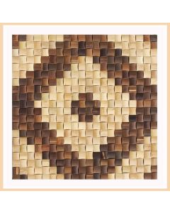 1 Rosone - BM-014 - Mnemba - Bambus Mosaik - Holz-Design-Rosone - Wand-Verkleidung - Wand-Verblender - Bamboo-Mosaic