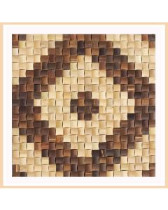 1 Rosone - BM-014 - Mnemba - Bambus Mosaik - Holz-Design-Rosone - Wand-Verkleidung - Wand-Verblender - Bamboo-Mosaic