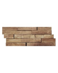 HO-002 - Lewotolo - Wanddesign - Wand-Verblender - Wandverkleidung - Teakholz - Holz Mosaik