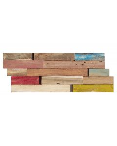 HO-009 - Semeru - Wand-Design - Holz Verblender - Wandverkleidung - Teakholz Mosaik
