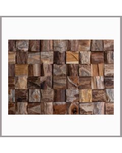 1 qm Wandverkleidung Teak-Holz - HO-013 - Tambora Wandverblender Paneele Wand