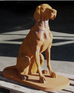 GD-003 - Hund - Jagdhund - Garten Deko Figuren - Eisen - Metall - Rost - XXL