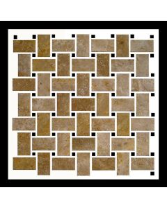 1 Fliese - NS-SLMM001-165-P - Travertin - Mosaik - Fliesen - Naturstein - Wand-Design - Boden-Design
