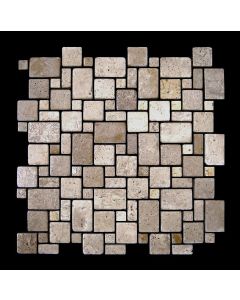 1 Fliese - NS-SLMM001-171-TJ - Travertin - Mosaik - Fliesen - Naturstein - Wand-Design - Boden-Design