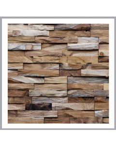 1 qm - HO-018 - Teakholz - Wandverblender - Holz-Design - Wandverkleidung Holz - Wall Wood Panel