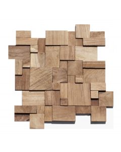 HO-011 - Kelut - Wand-Design - Holz Verblender - Wandverkleidung - Holz Mosaik