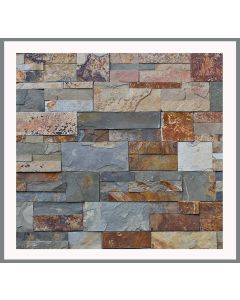 1 Muster - W-009 - Schiefer - Wanddesign - Steinwand - Mauerverkleidung - Naturstein-Wand